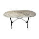 Table en marbre ovale vintage