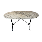 Table en marbre ovale vintage