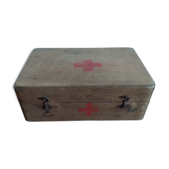 Vintage wooden pharmacy box