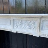 Louis XVI fireplace in Carrara marble