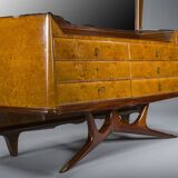 Dressing Table or Console with Mirror by Vittorio Dassi, 1950s