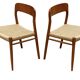 Set of 4 JL Moller model 75 chair by Niels Otto Moller Danish Design