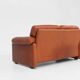 Canapé 2 places en cuir marron Coronado par Tobia Scarpa pour B&b Italia, Italie