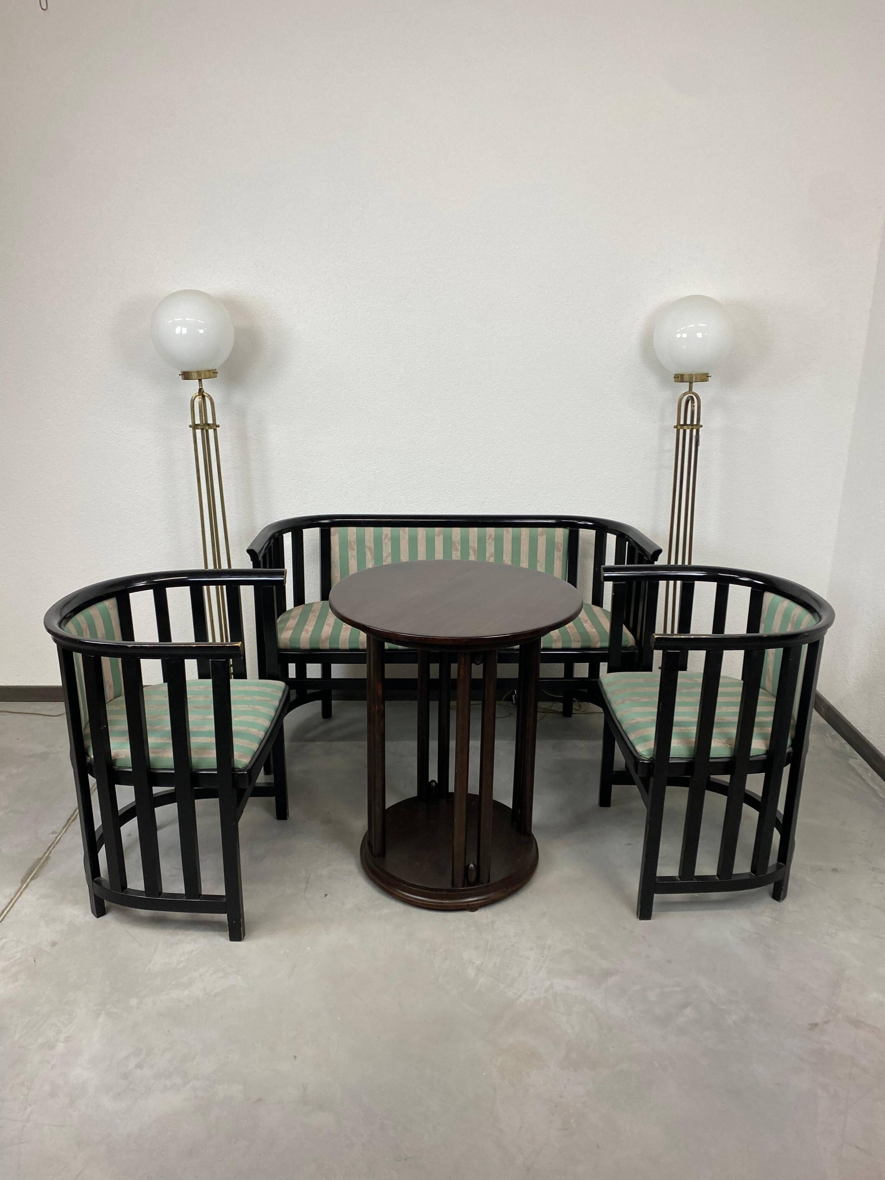 Fledermaus seating group by Josef Hoffmann, produced by Wittmann Vienna.