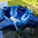 Glazed ceramic ashtray Vallauris blue with its Vintage pestle 70s