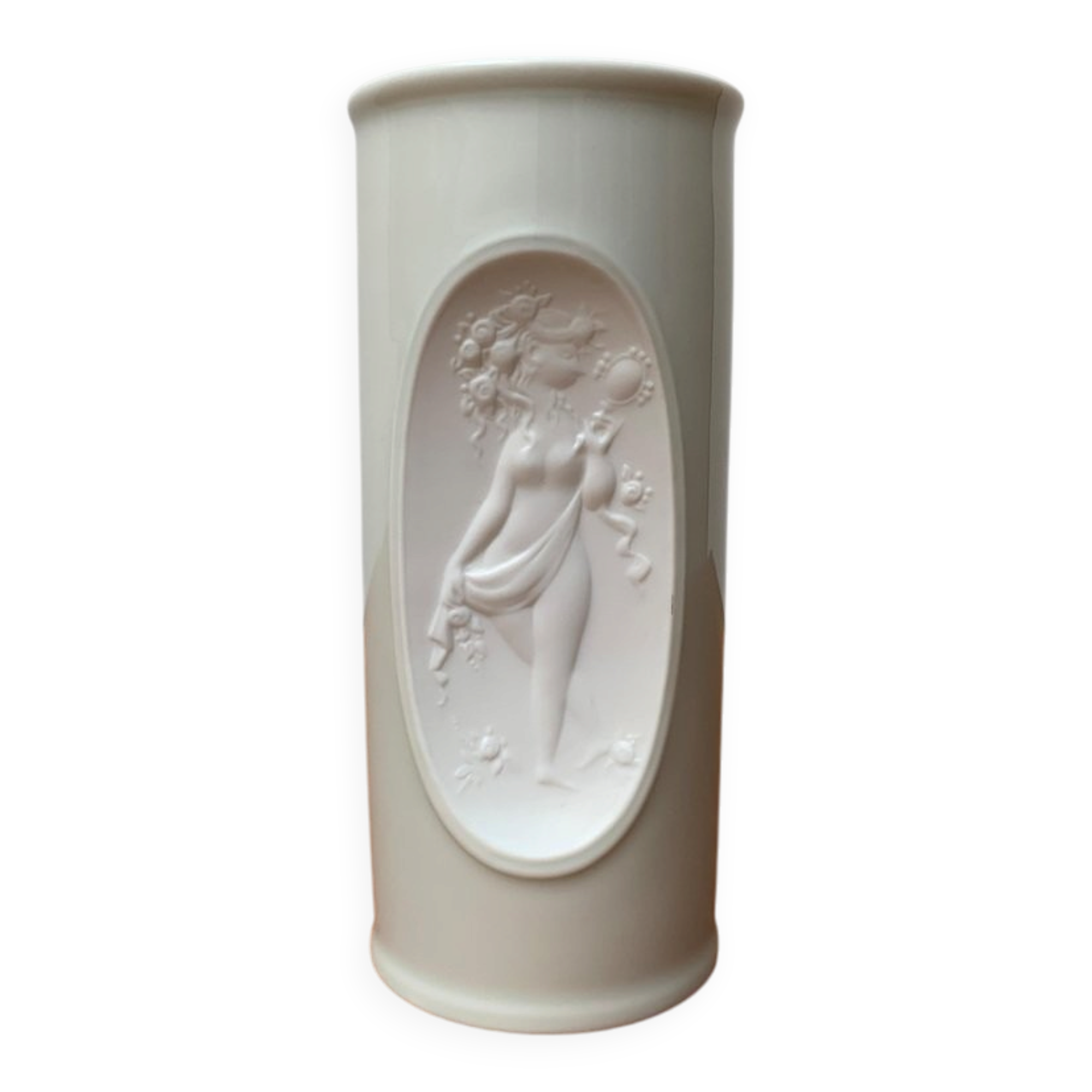 White porcelain vase from mid-century by Bjørn Wiinblad for Rosenthal.