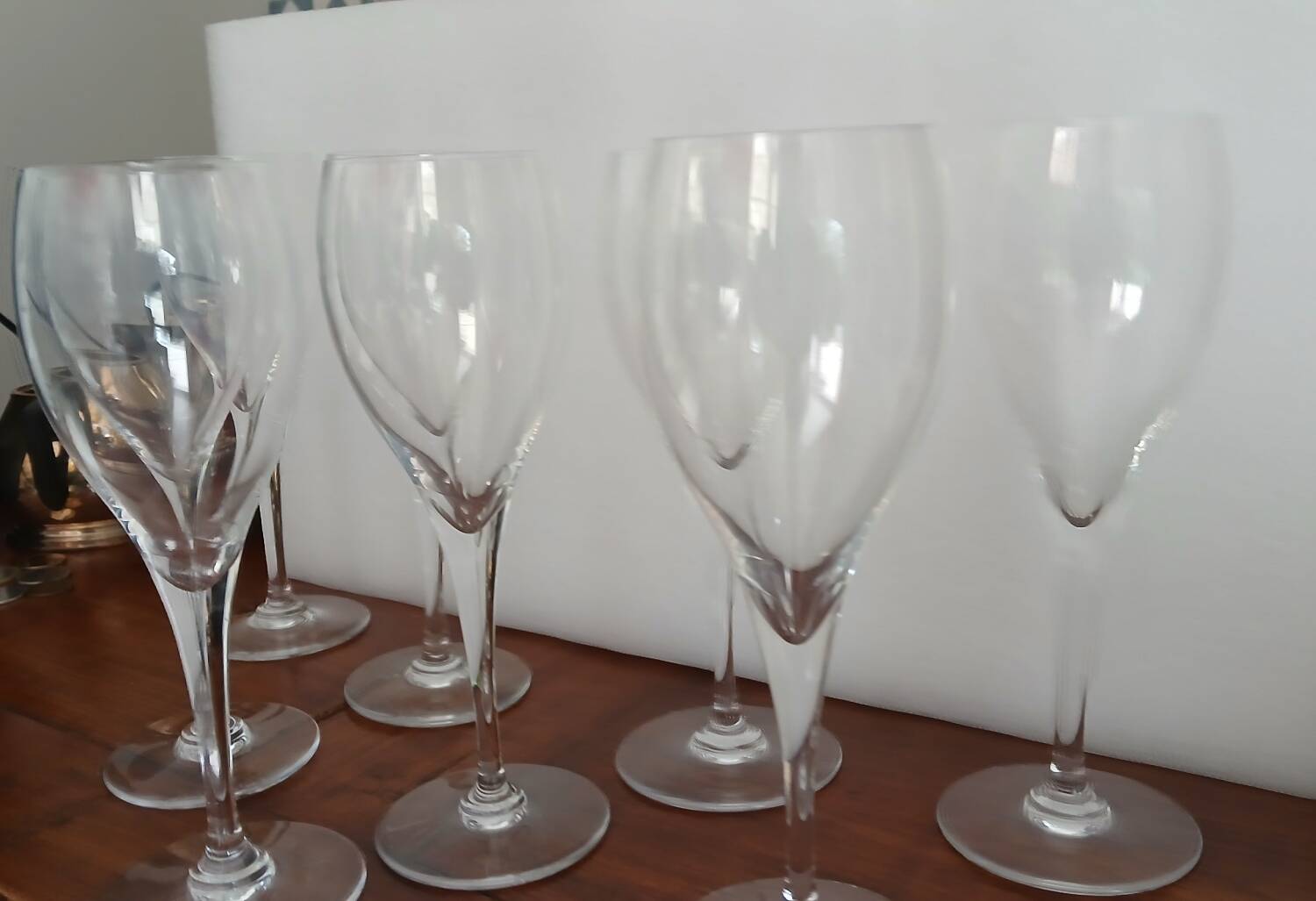 8 Baccarat water glasses signed Saint Remy model