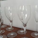 8 Baccarat water glasses signed Saint Remy model