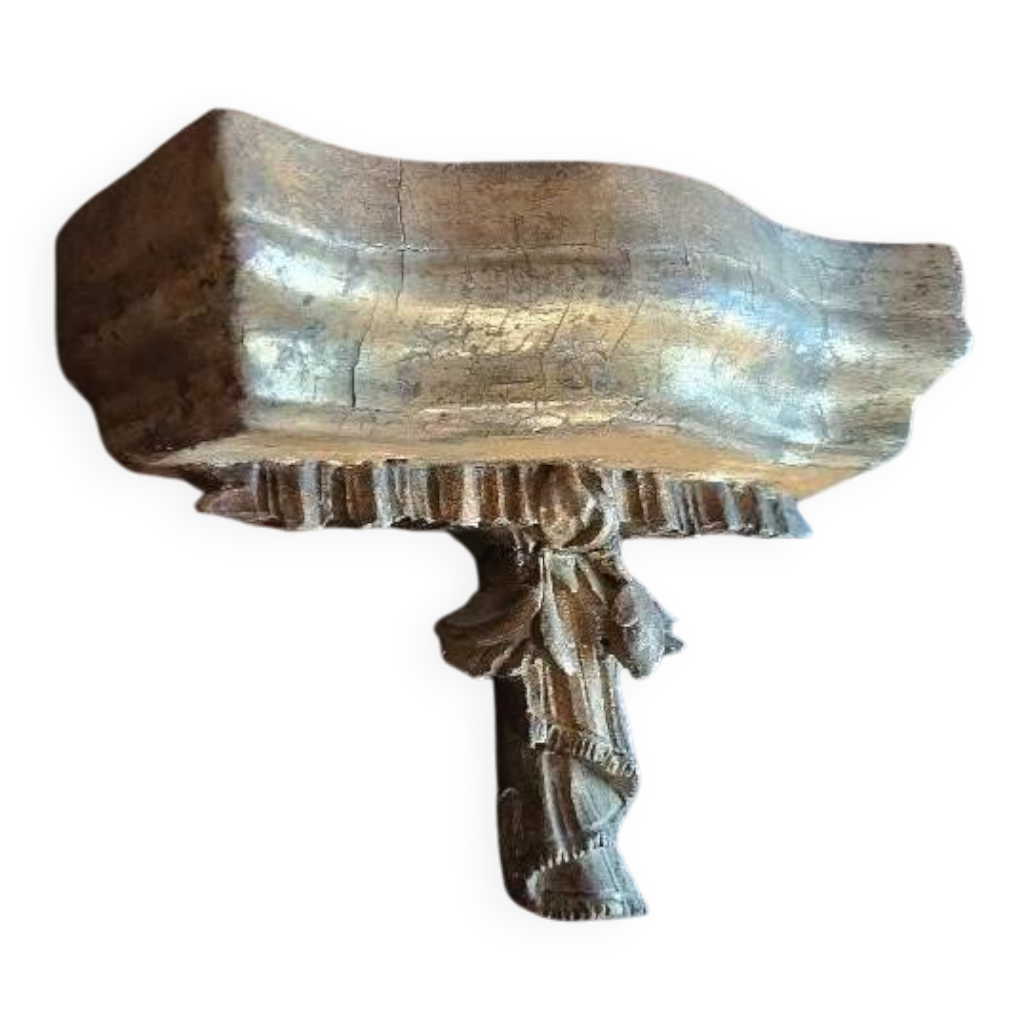 Antique gilded wooden frieze, shelf support