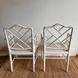 2  chairs  Faux Bamboo Jonathan Adler