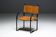Cognac Leather Armchair, Black Lacquer Steel Frame, Belgium, 1960s