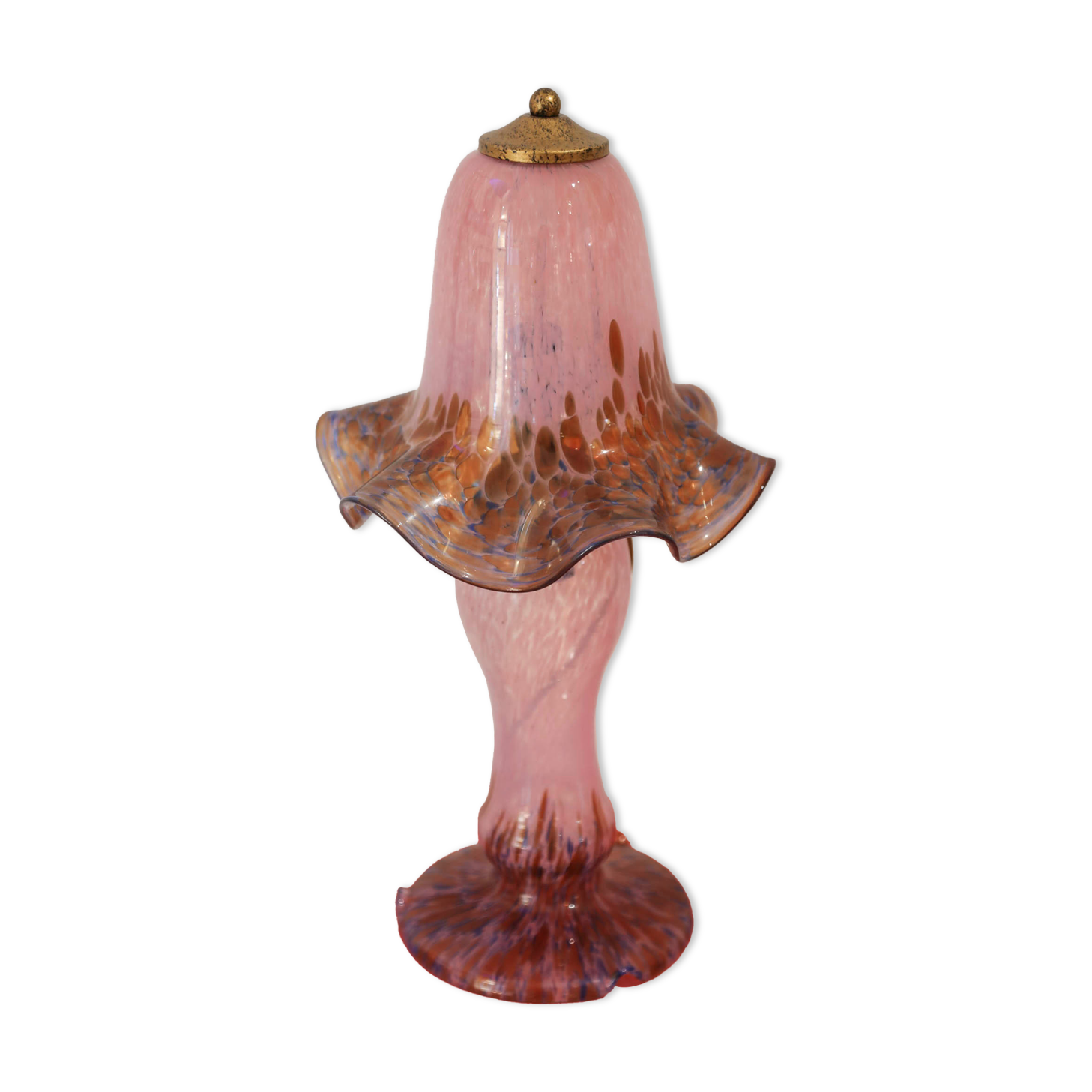 Lamp Tulip Blown Glass Pink
