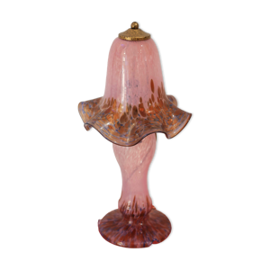 Lampe tulipe verre soufflé