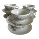 Service de 6 tasses + sous-tasses Françoise Adnet “Corail Noir” – Porc