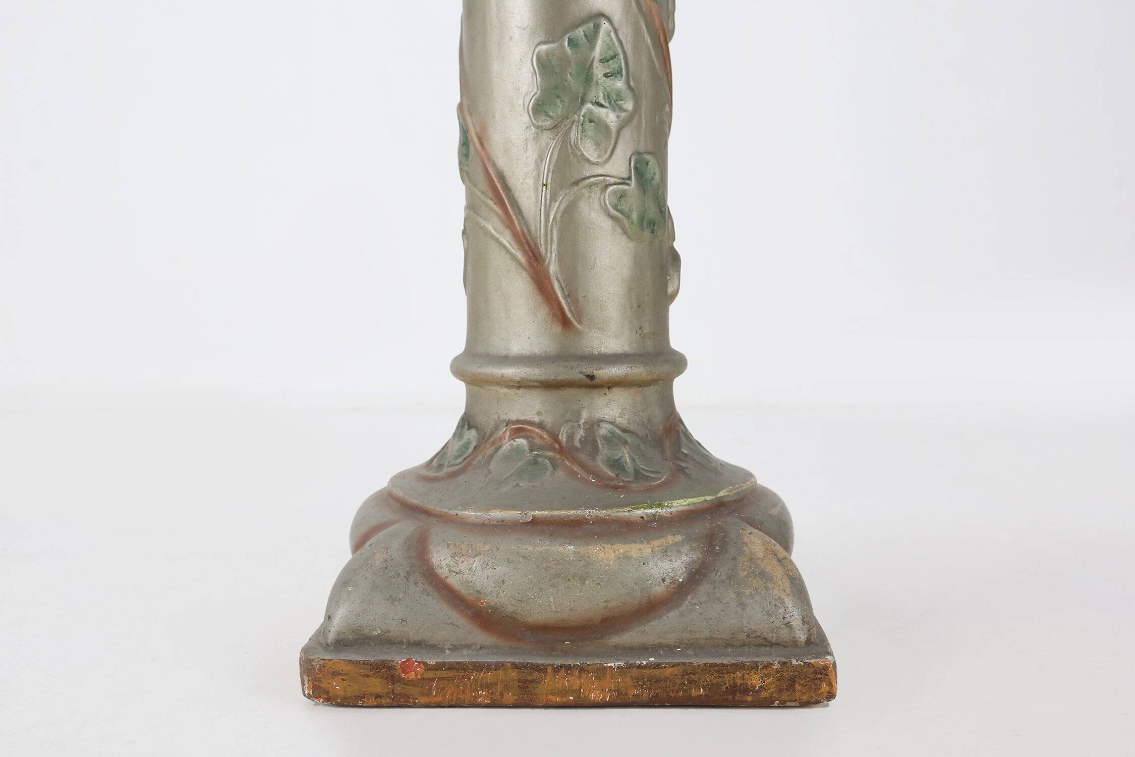 Art Nouveau console or pied de stall in glazed plaster, 1920s