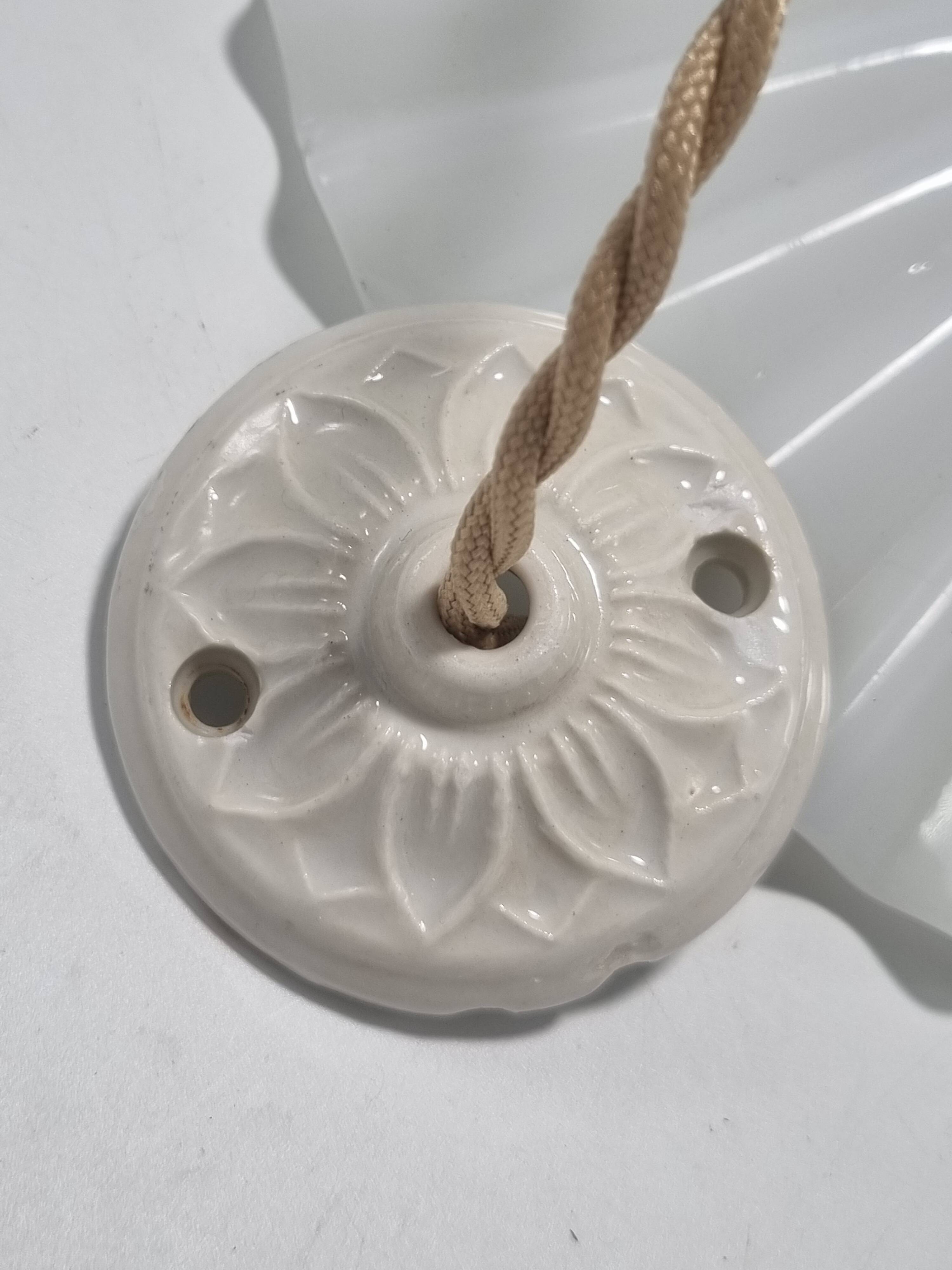 Opaline glass pendant light