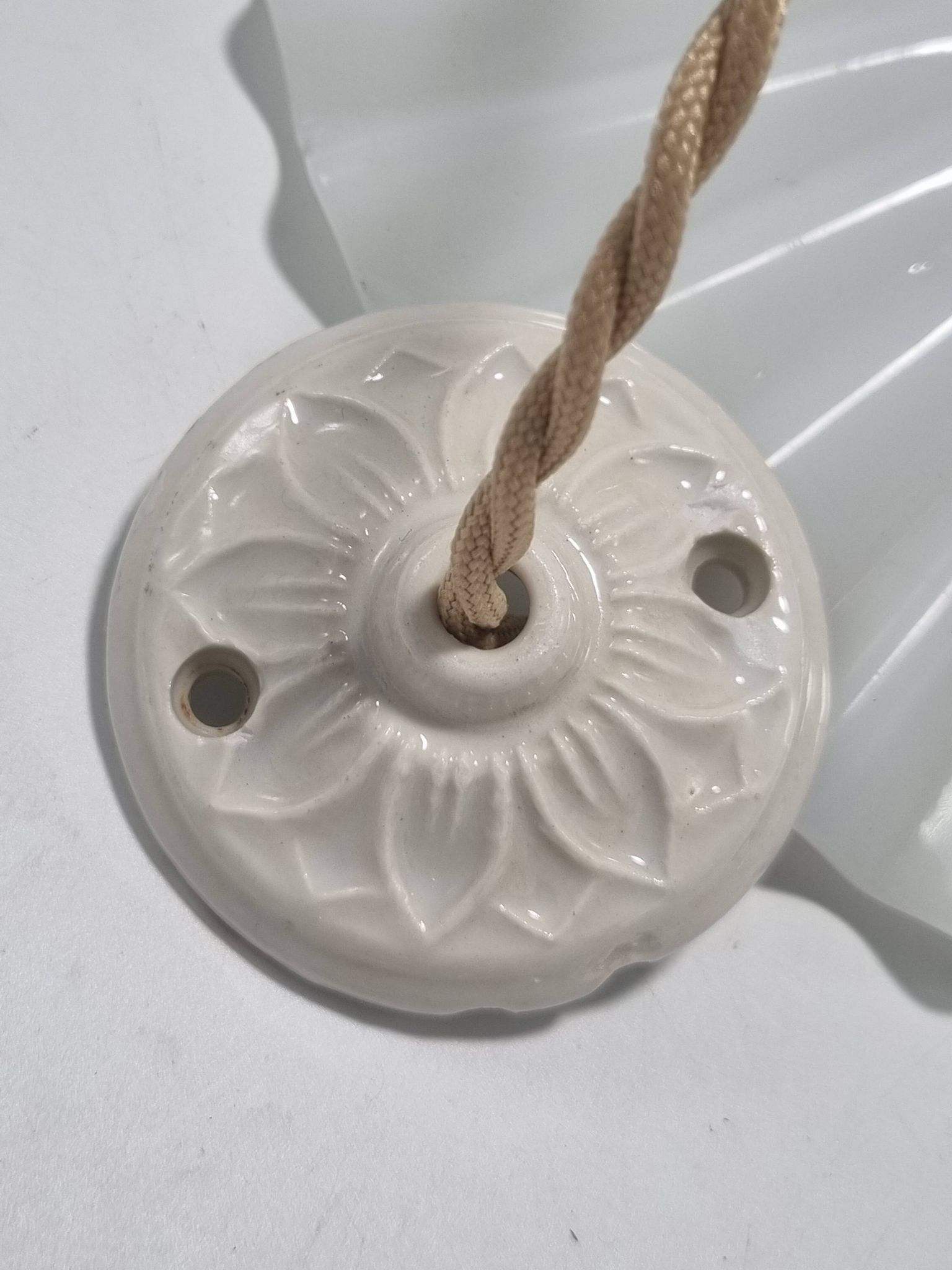 Opaline glass pendant light