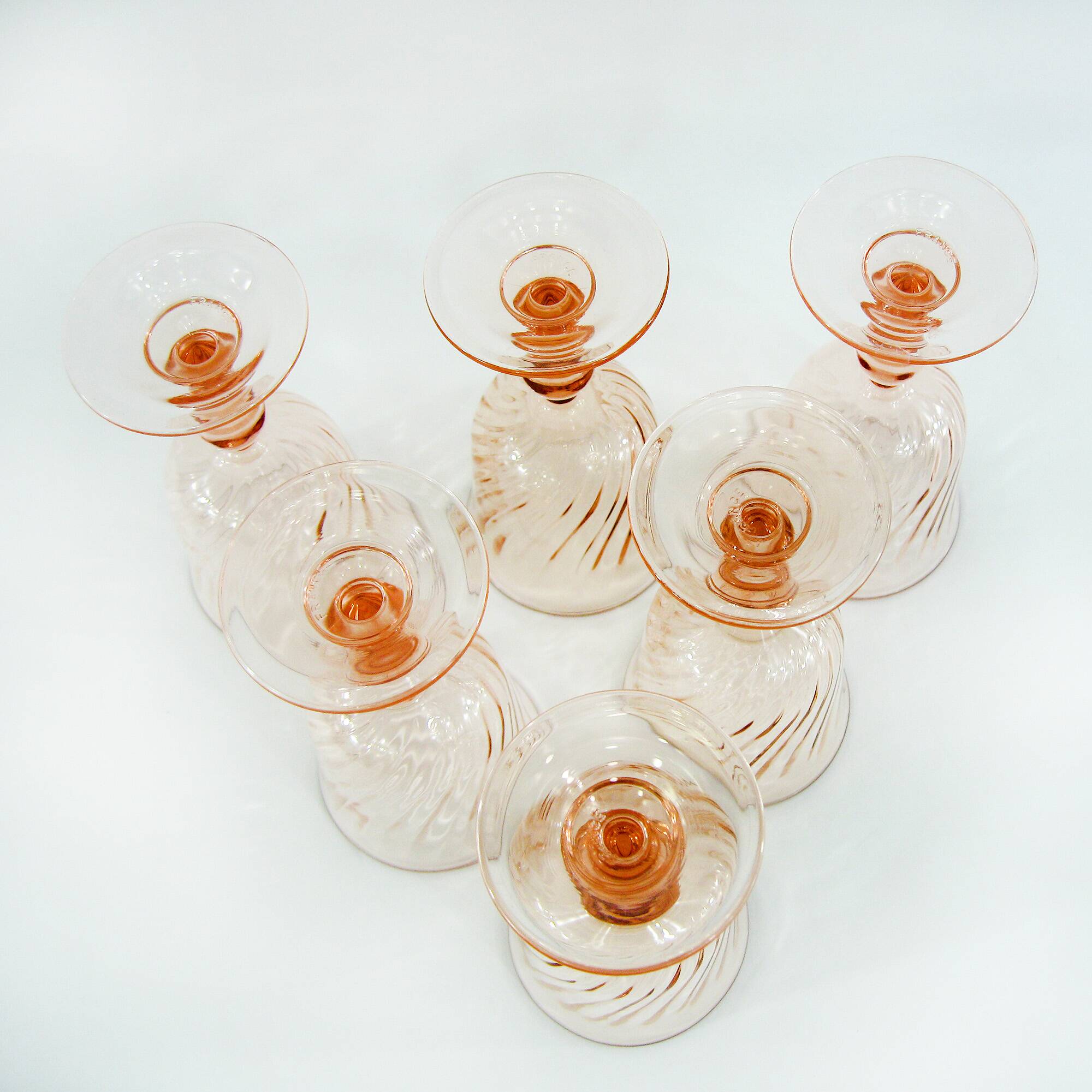 6 Rosaline wine glasses Luminarc Arcoroc France - vintage 80s