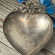 Heart and bow metal silver-plated catchall tray
