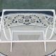 Side table, Small Art Deco Console in White Lacquered Metal, circa 1940.