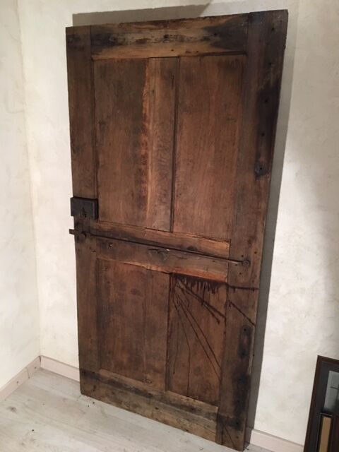 A large old-fashioned entrance gate beautiful farmhouse - vintage chalet decoration 19th century