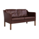 Danish 2-seater sofa in leather by Børge Mogensen for Fredericia