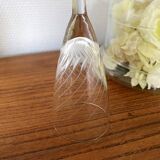 Set of 6 Champagne flutes in engraved glass 10 cl
