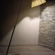 Leather-covered floor lamp by FJB Corsini for Metalarte 1950s