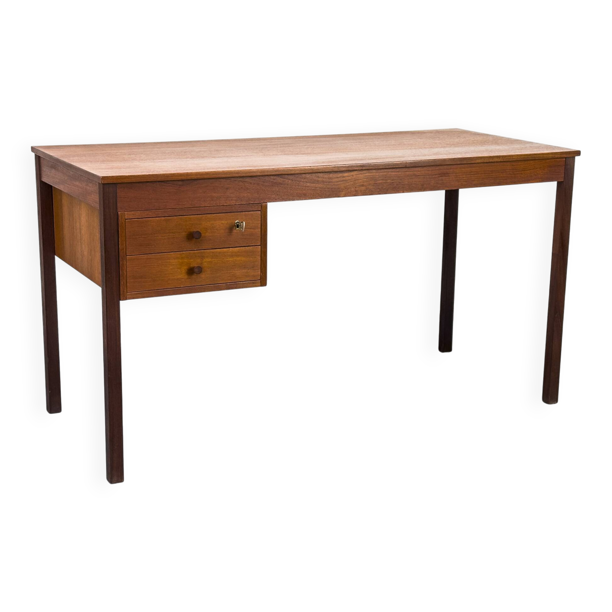Teak desk with two drawers from Domino Møbler, 1960s