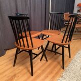 Set of four Fanett chairs in the Ilmari Tapiovaara style, Finland, 1960s