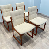 Set of 4 Scandinavian teak chairs by Vamdrup Stolefabrik
