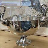 Champagne bucket in silver metal