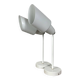 Pair of old industrial adjustable wall sconces in white metal.