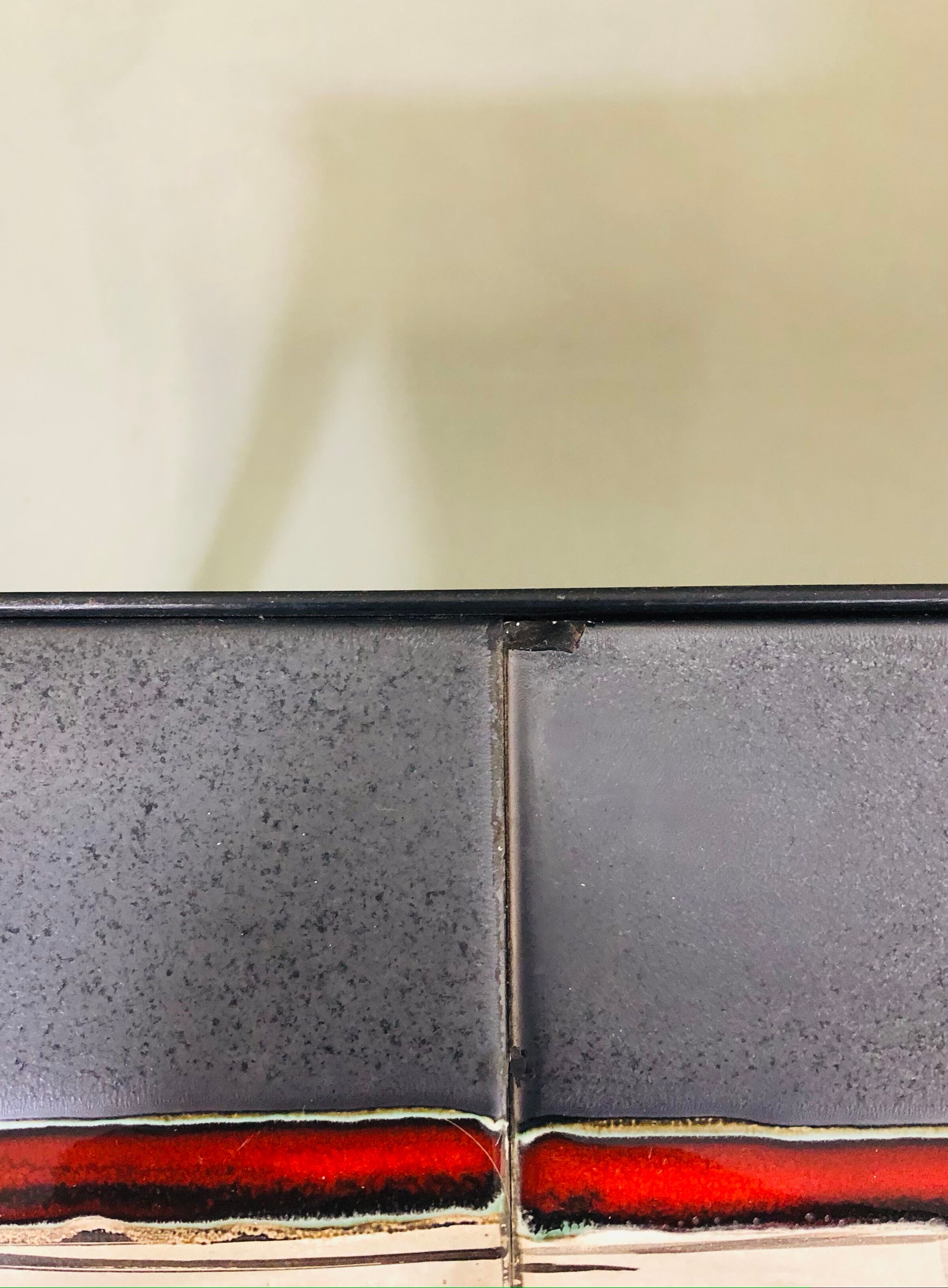 1950 coffee table with Jacolor Ceramics