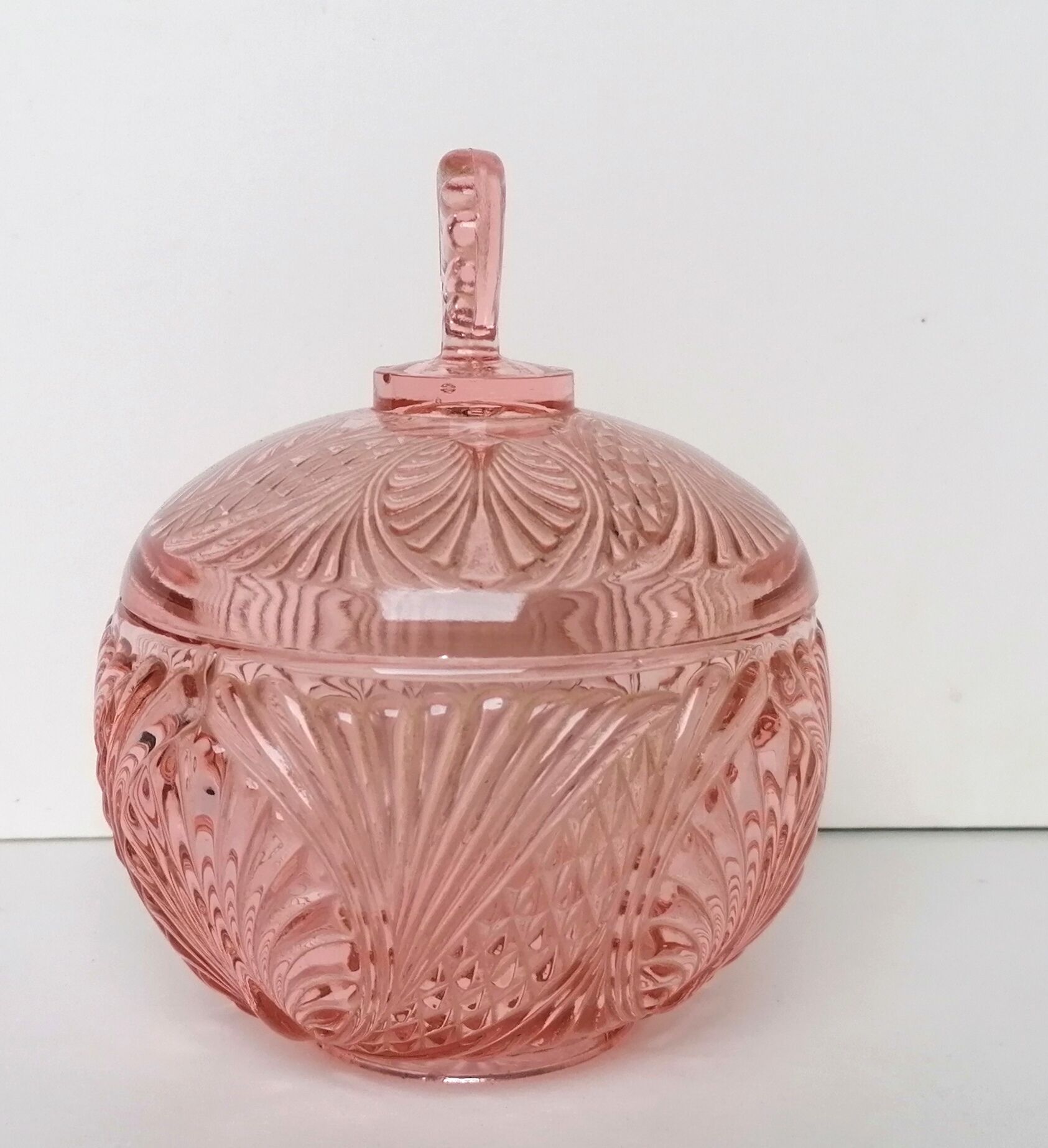 Glass sugar bonbonnière crystal Portieux