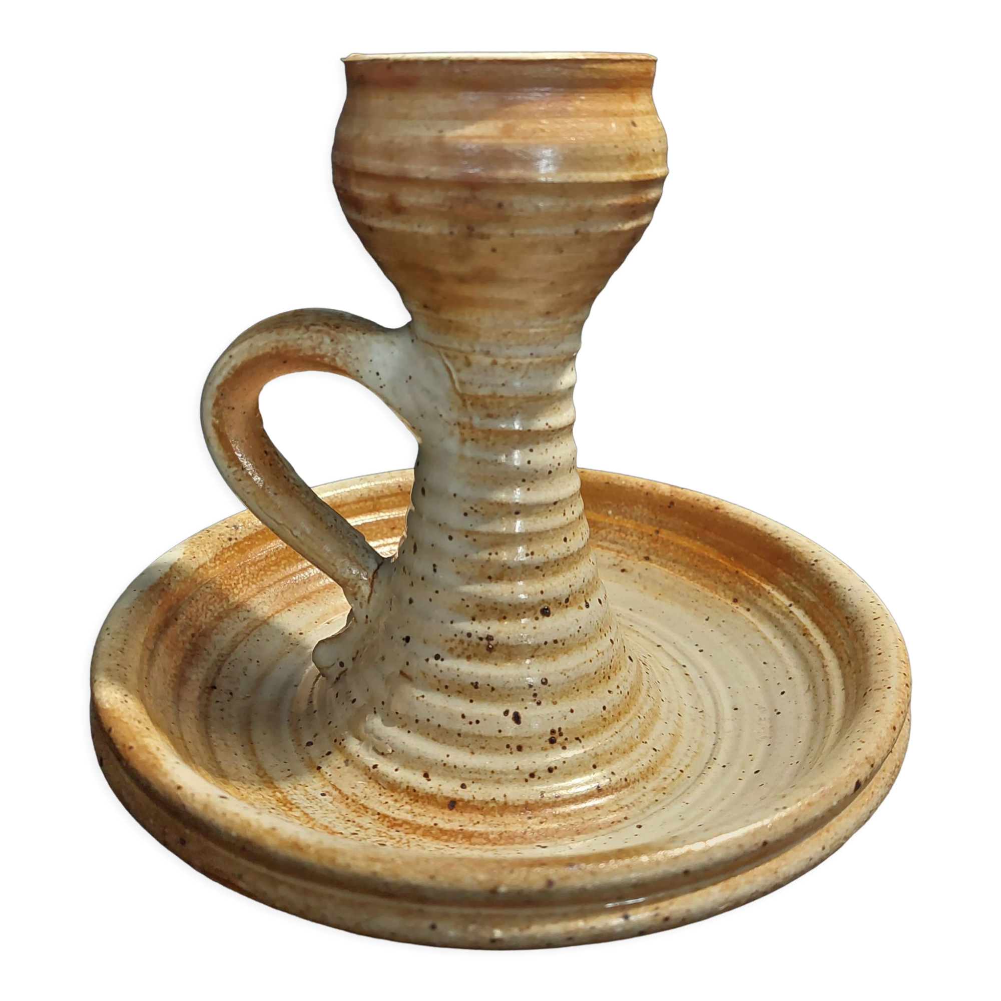 Sandstone hand candle holder signed sandstone of the twentieth century marsh