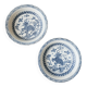 Pair of antique Chinese decorative plates with dragon motif.