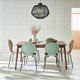 Table à manger extensible effet noyer – 160 cm à 210 cm – Comme neuve