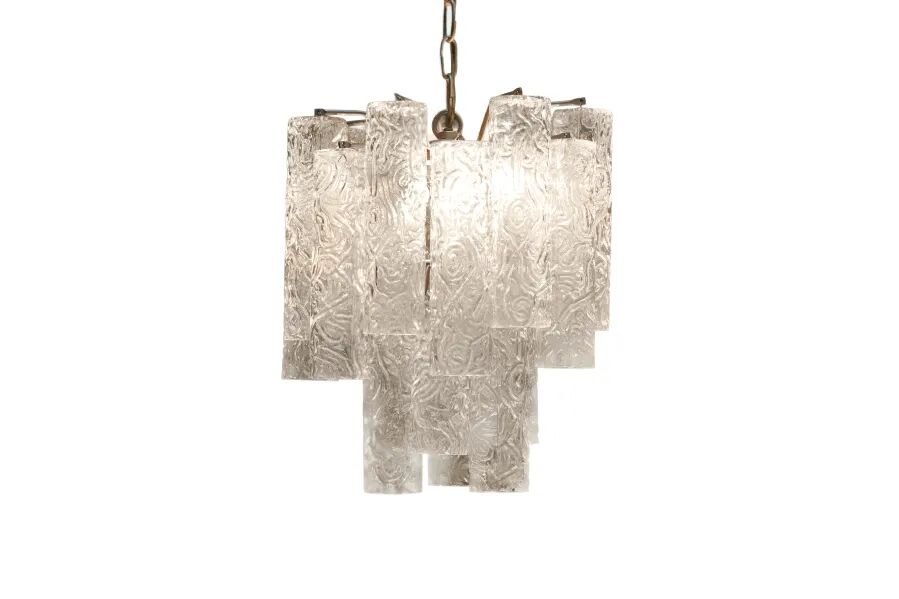 Murano Tronchi chandelier by Toni Zuccheri for Venini