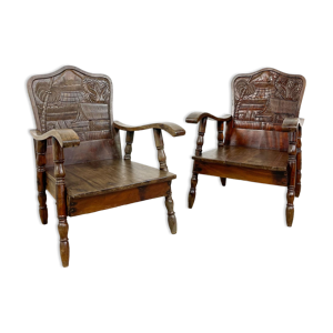 Paire de fauteuils en