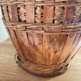 Vase en rotin vintage