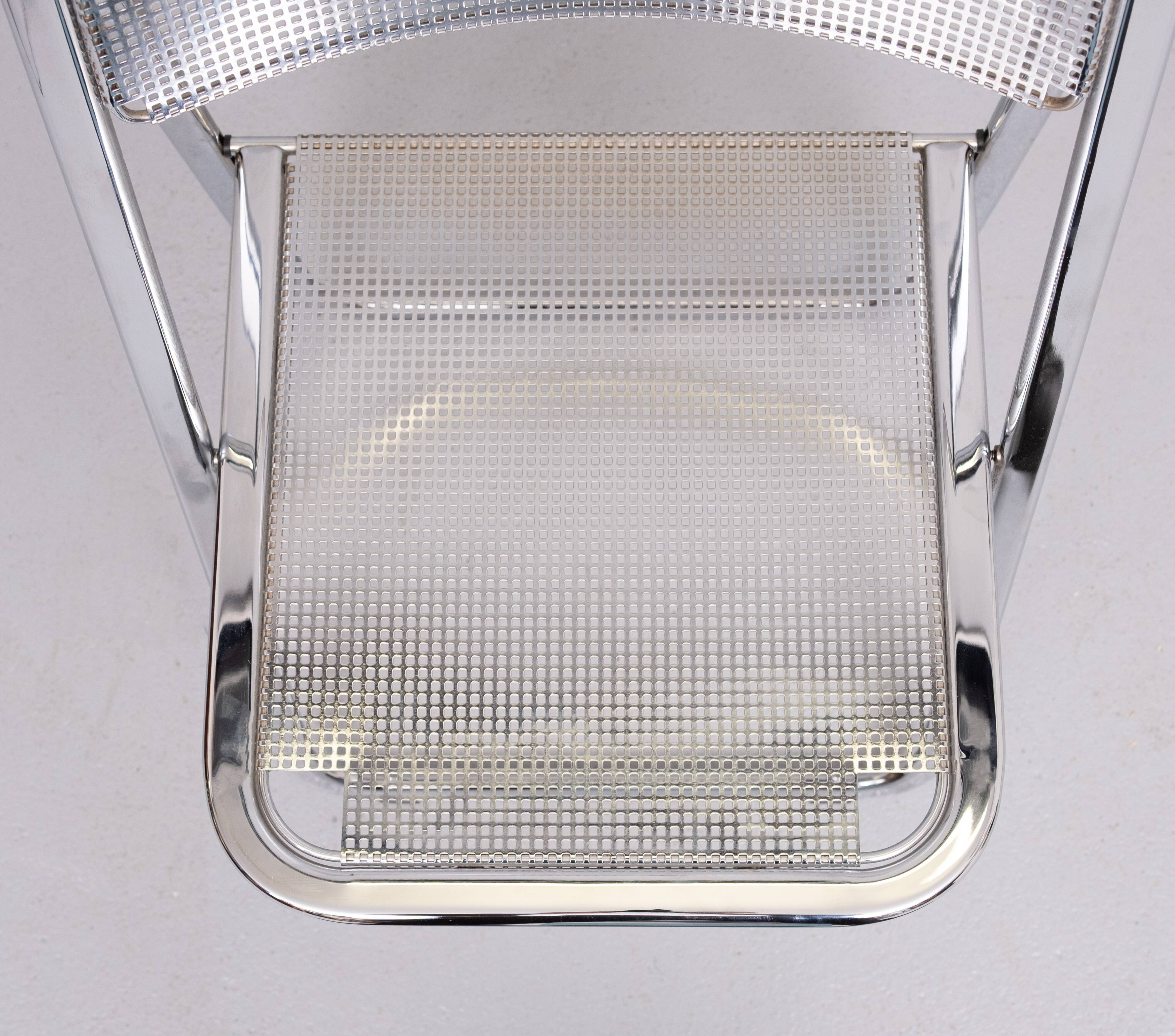 Arrben chrome folding chair 1970s Italy