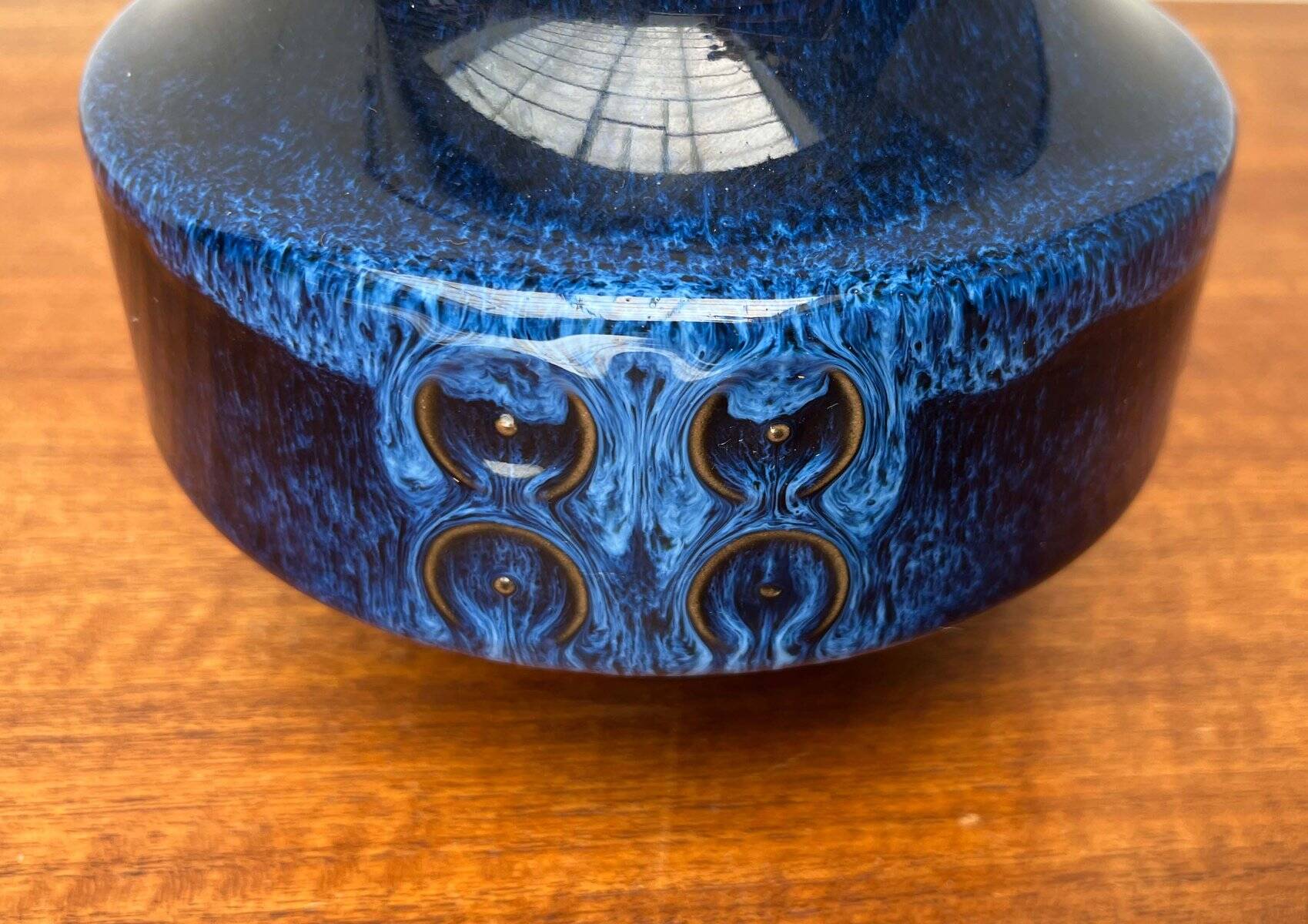 Vintage Japanese workshop pottery vase from Tokoname, 1970s.