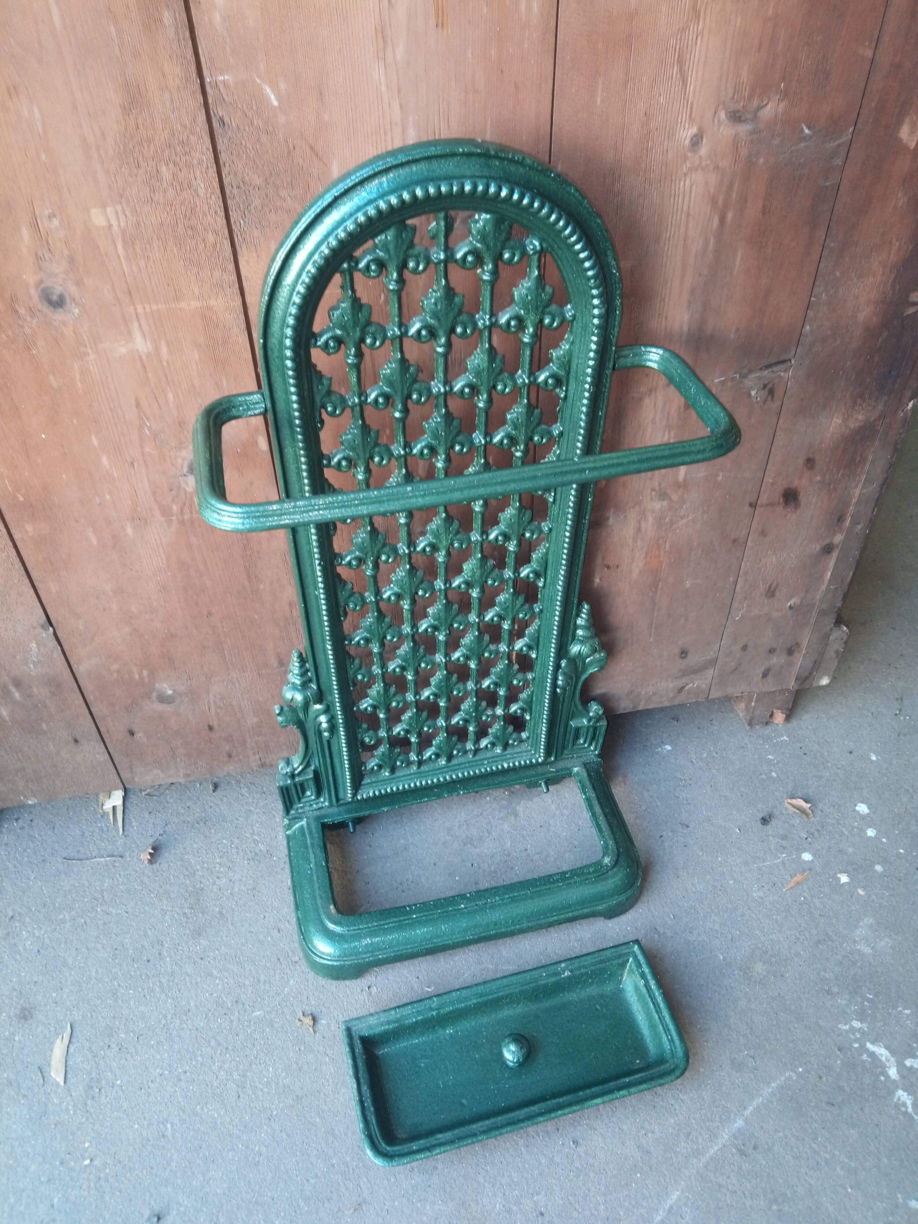 Wrought iron umbrella holder