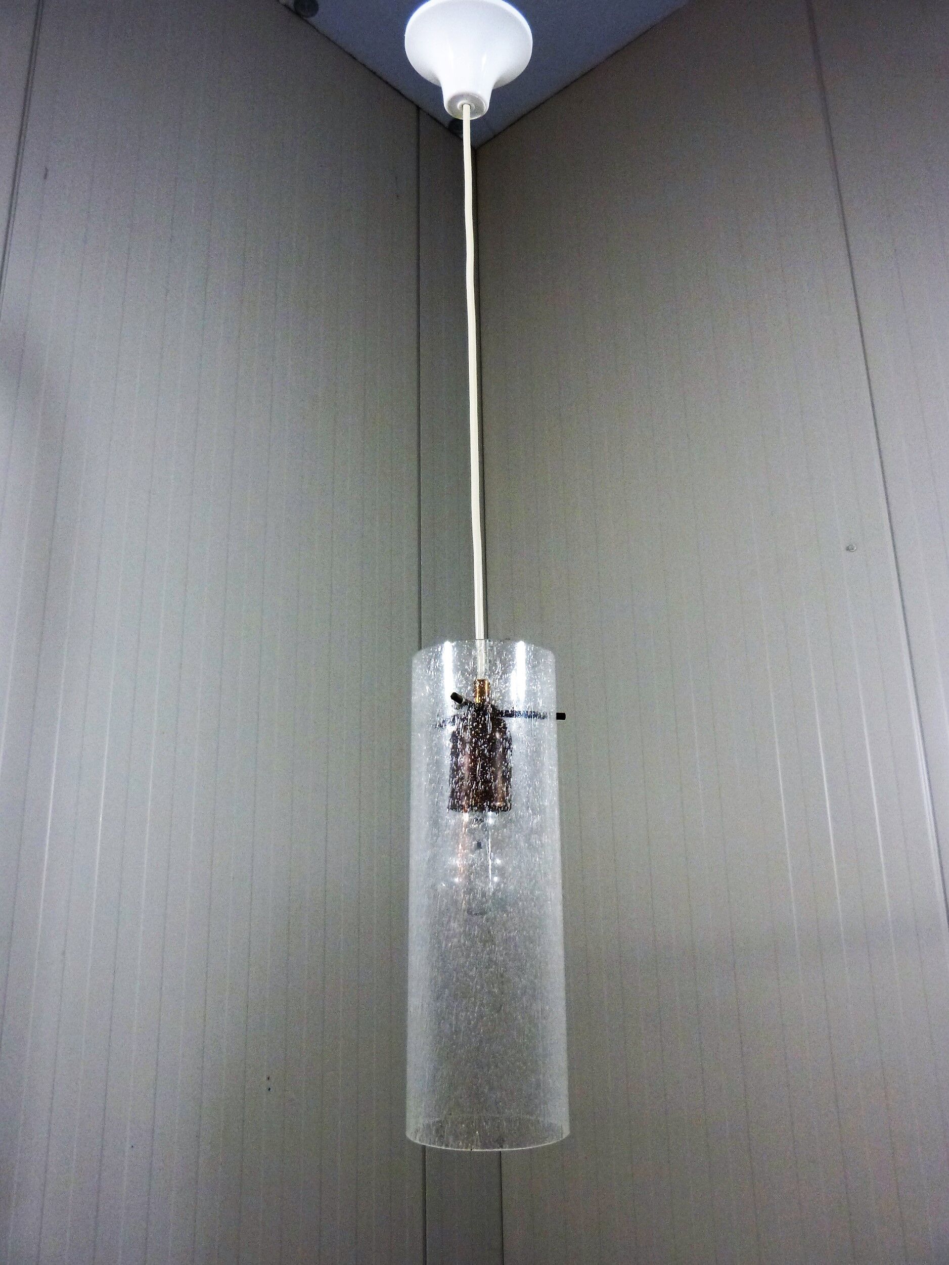 Glass hanging lamp Kaiser Leuchten, 1960’s