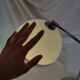 Lampe articulée, plastique et chrome, champignon, style 1970