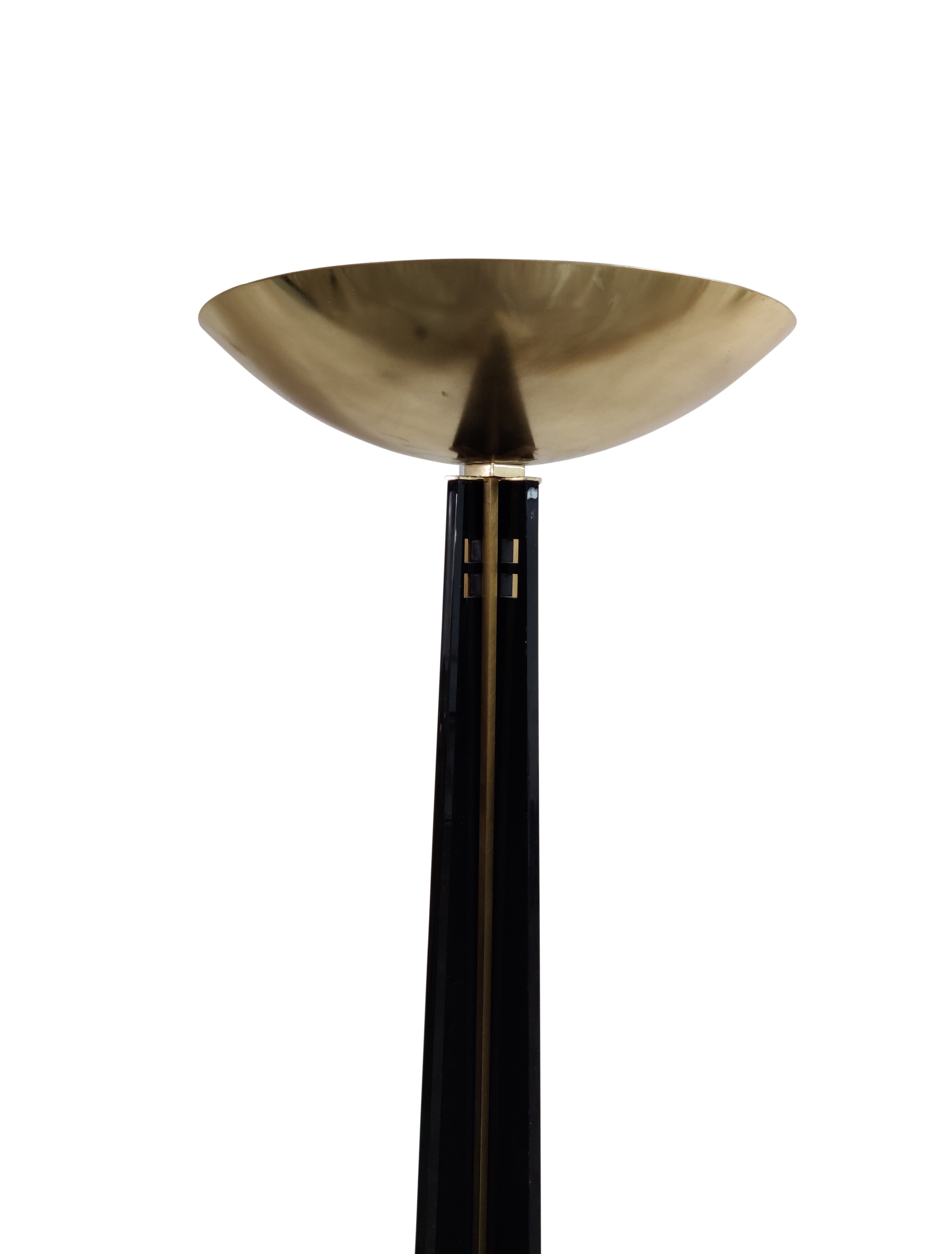 Lampadaire en laiton années 80