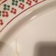 Plat ovale damiers rouges et verts Saint-Amand 31x22