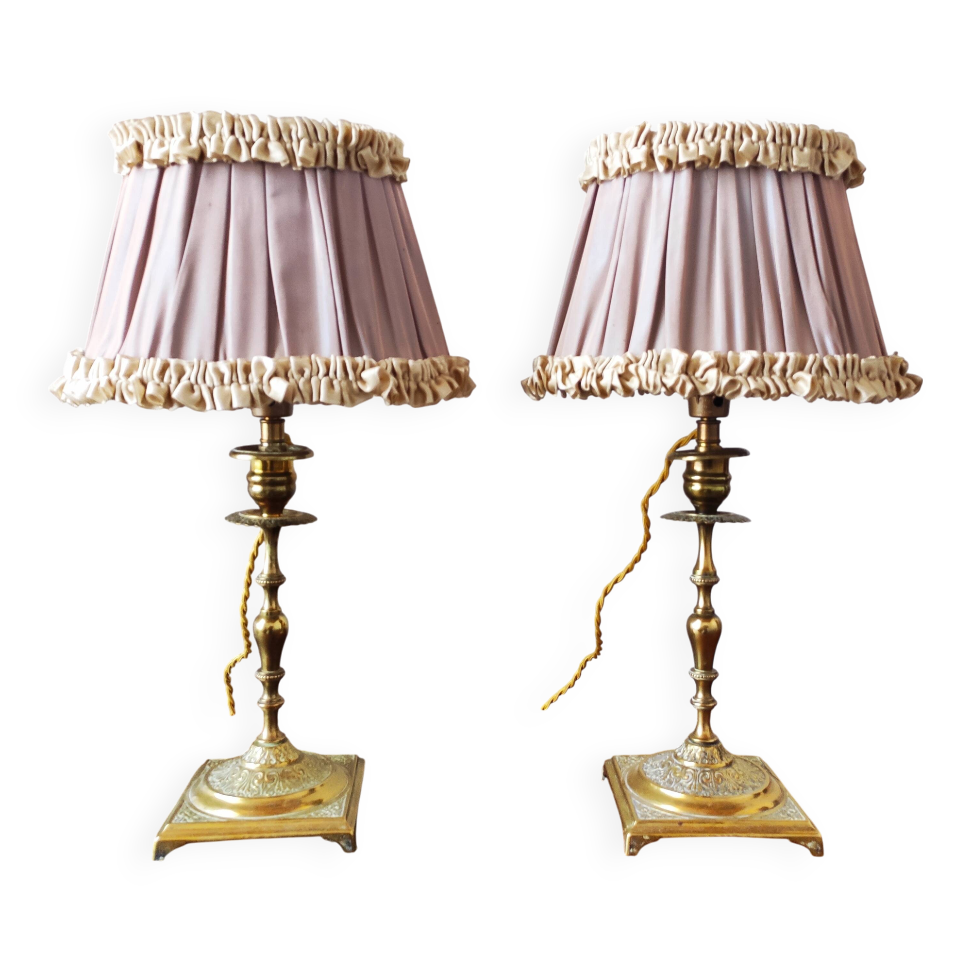 Pair of antique lamps