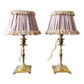 Pair of antique lamps